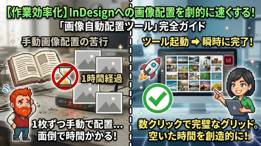 【作業効率化】InDesignへの画像配置を劇的に速くする！「画像自動配置ツール」完全ガイド
