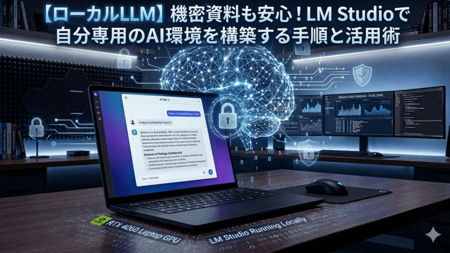 【ローカルLLM】機密資料も安心！LM Studioで自分専用のAI環境を構築する手順と活用術